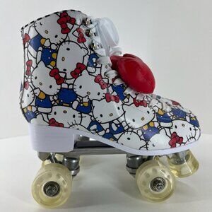 Dolls Kill x Hello Kitty Adventure Awaits Quad Roller Skates Womens 8M White Red